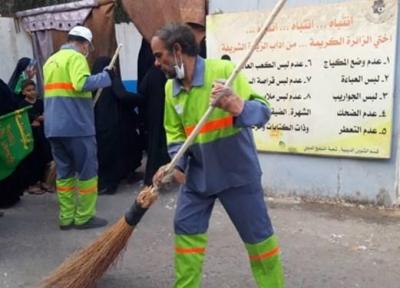 نقش مؤثر نیرو های شهرداری تهران در نظافت کربلا