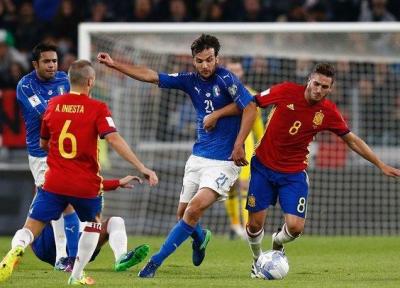 تساوی اسپانیا و ایتالیا در راه جام جهانی روسیه