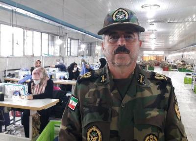 فراوری ماسک و گان حفاظتی در نیروی زمینی ارتش