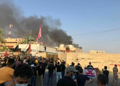 درپی بی حرمتی به ایام سوگواری؛ عراقی های خشمگین دفتر شبکه تلویزیونی دجله را به آتش کشیدند