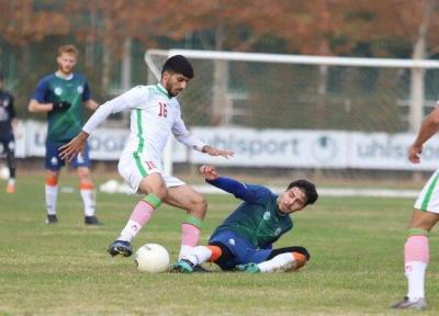 تساوی تیم فوتبال جوانان مقابل بزرگسالان سایپا
