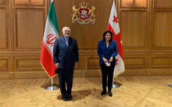 رایزنی ظریف با رئیس جمهور گرجستان درباره موضوعات دوجانبه