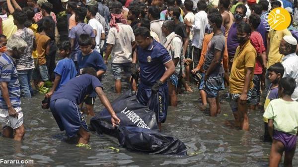 (تصاویر) غرق شدن مرگبار یک کشتی در بنگلادش